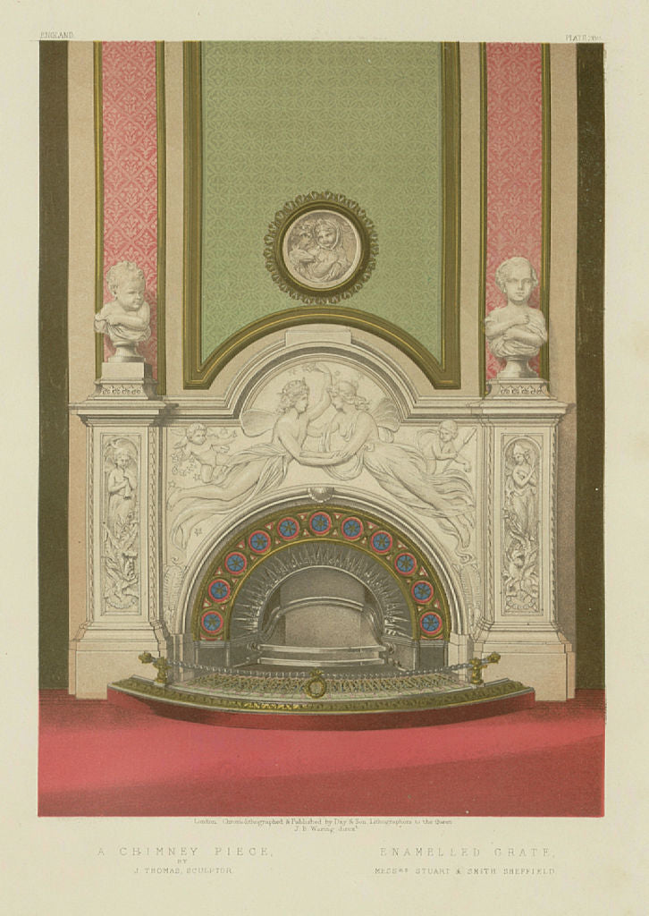INTERNATIONAL EXHIBITION. Chimney piece grate. Stuart Smith Sheffield 1862
